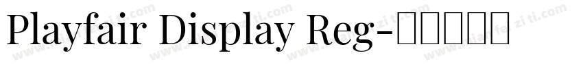 Playfair Display Reg字体转换